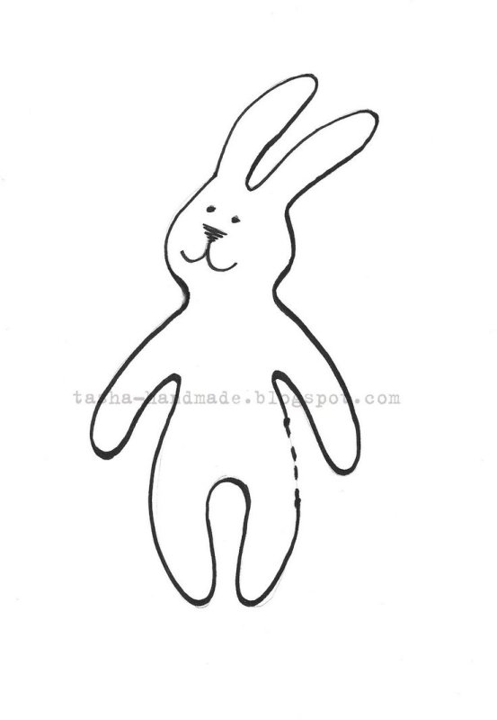 Заяц примитив выкройка