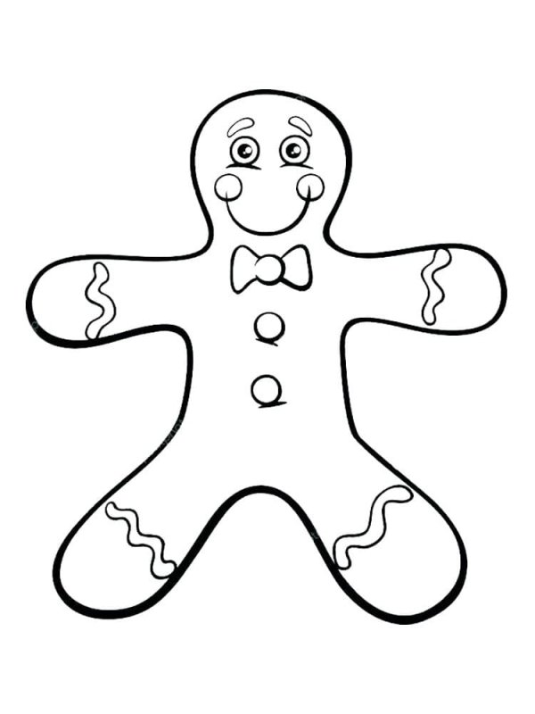 Gingerbread man раскраска