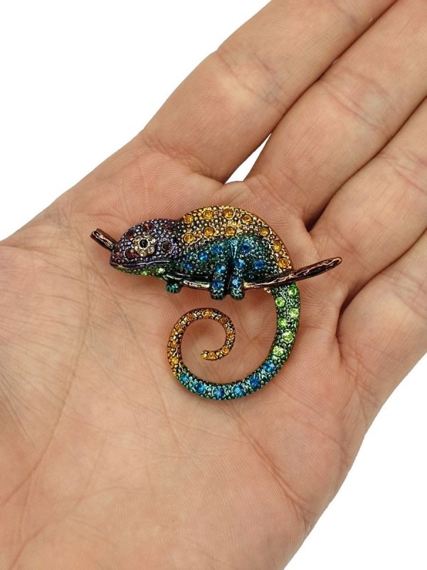 Брошь хамелеон