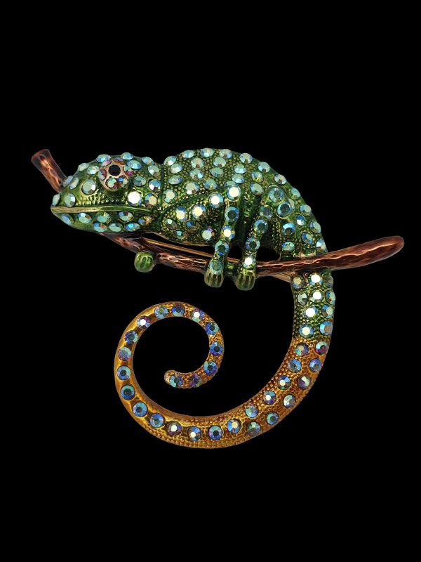 Брошь хамелеон