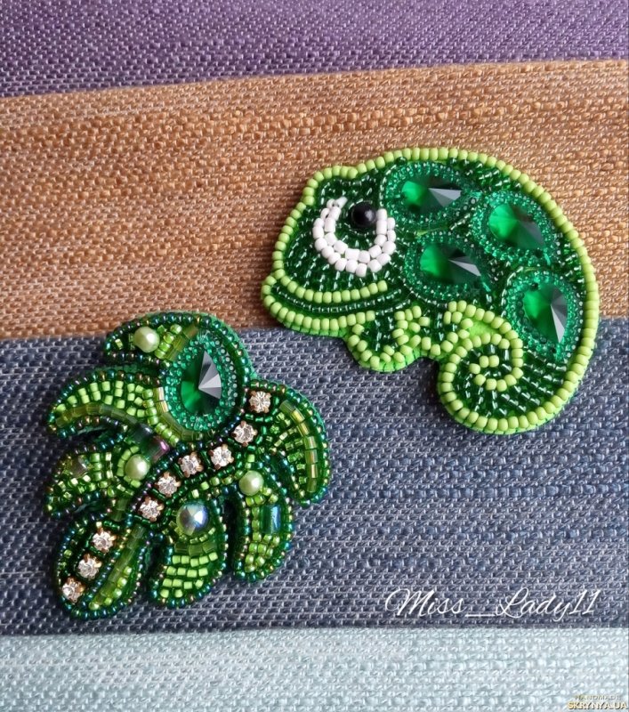 Хамелеон трафарет для броши