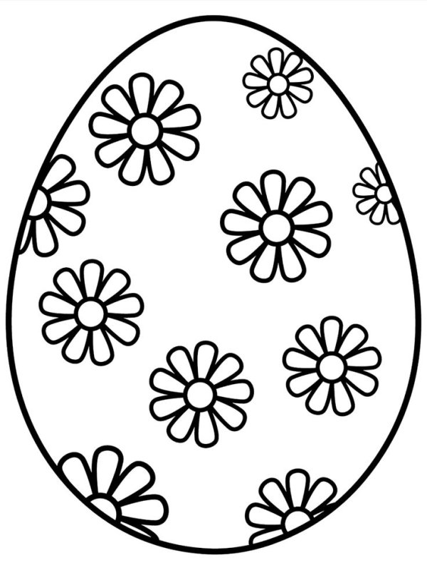 Пасхальное яйцо раскраска для детей