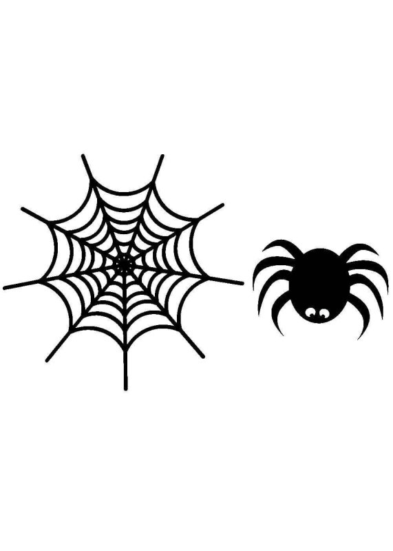 Трафарет паука на Хэллоуин
