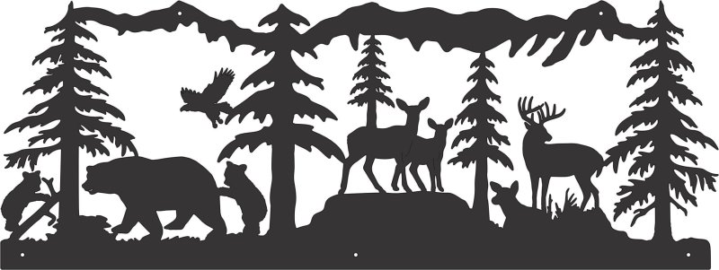 Силуэт леса