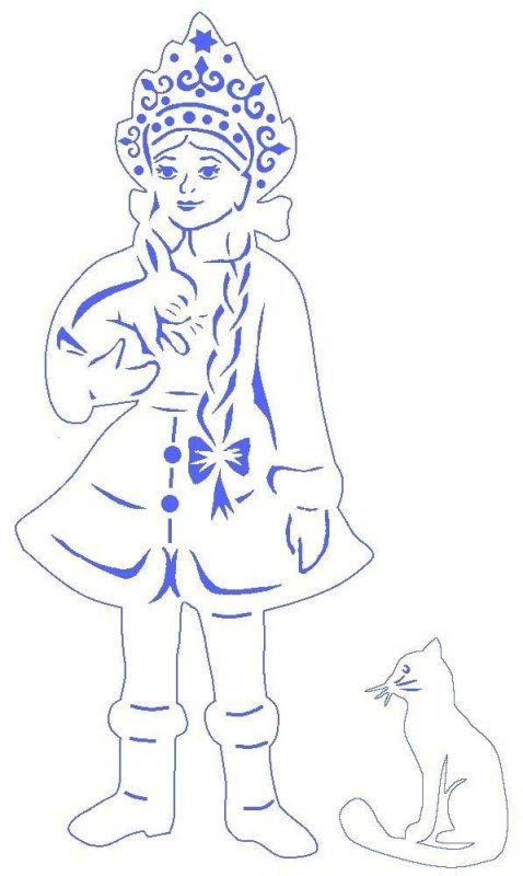 Силуэт Снегурочки