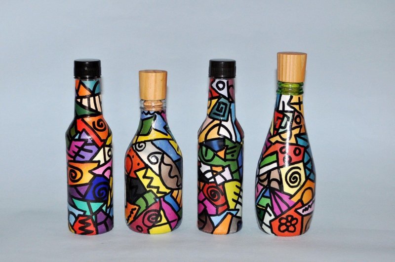 Витраж на бутылке