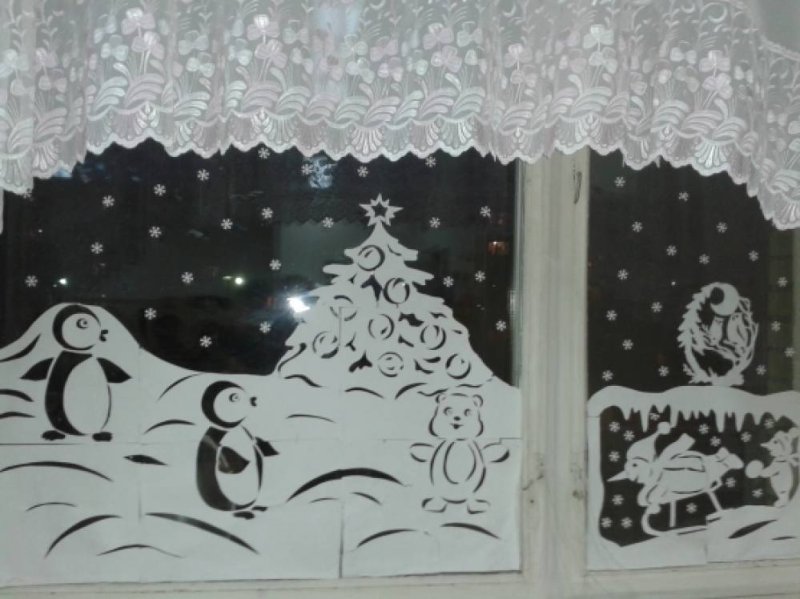 Сугробы на окна из бумаги