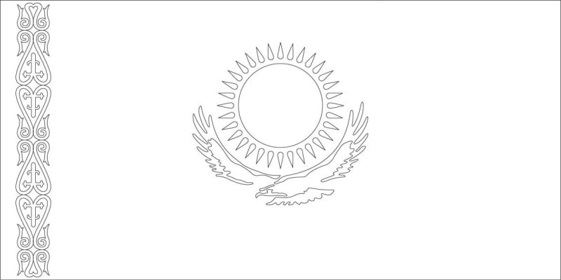 Флаг РК раскраска