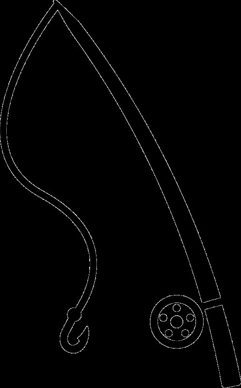 Удочка трафарет