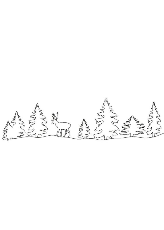 Сугробы трафарет