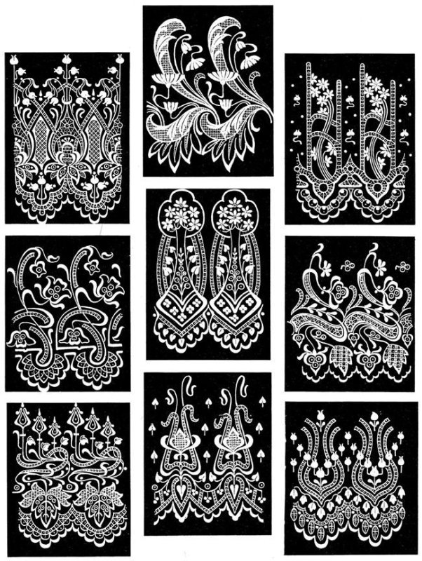 Кружево трафарет