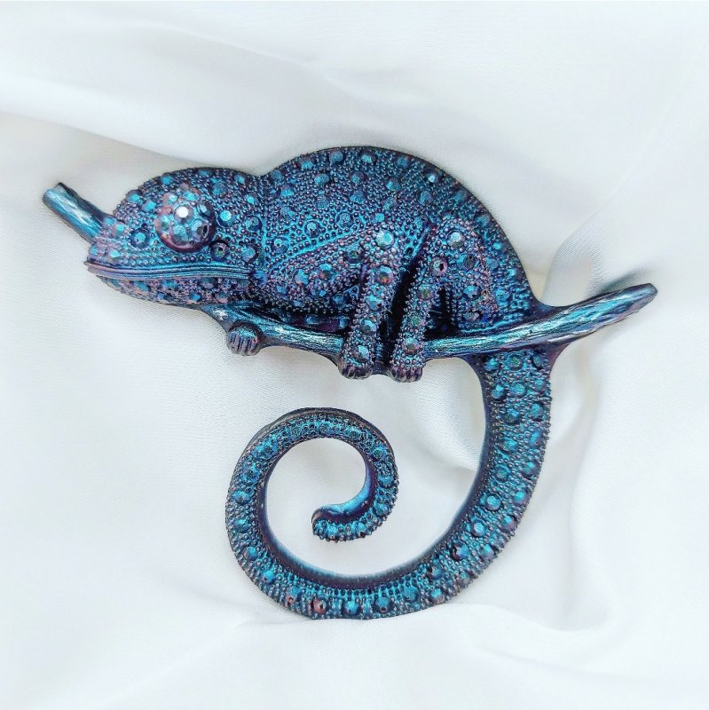 Брошь хамелеон