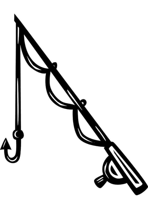 Удочка раскраска для детей