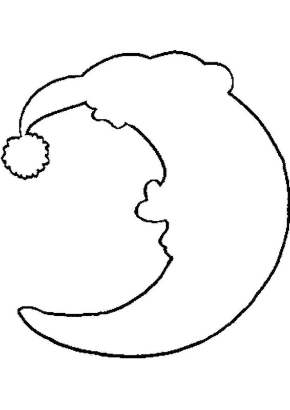 Трафарет месяца для вырезания