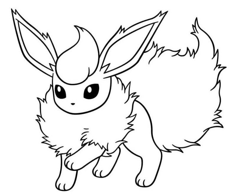 Покемонов Eevee раскраска