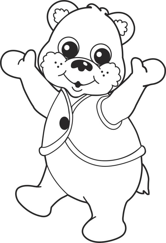 Раскраска. Медвежонок