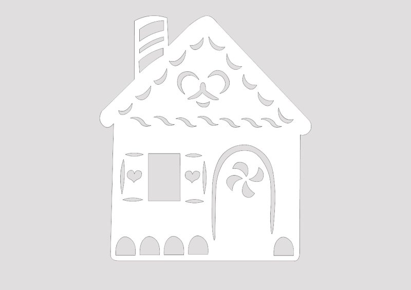 Шаблоны новогодних домиков