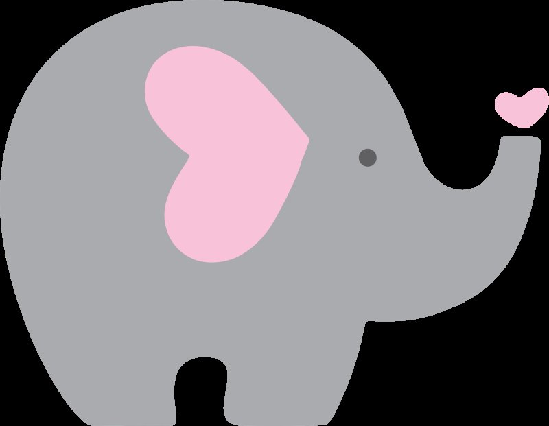 Шаблон слона для аппликации