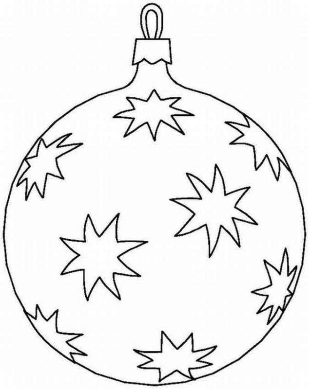 Елочные игрушки трафарет