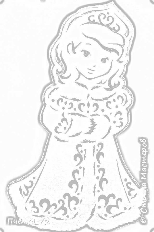 Снегурочка вытанка на окно