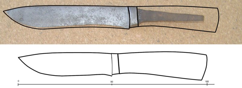 Нож крейсер URALEDC чертеж