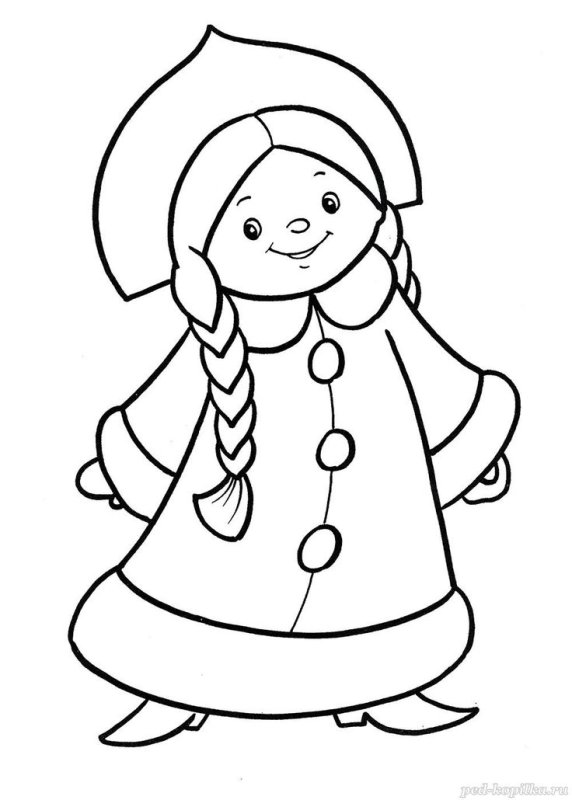 Новогодние раскраски Снегурочка