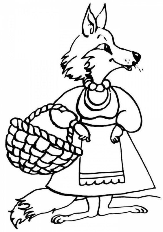 Раскраска лисы для детей