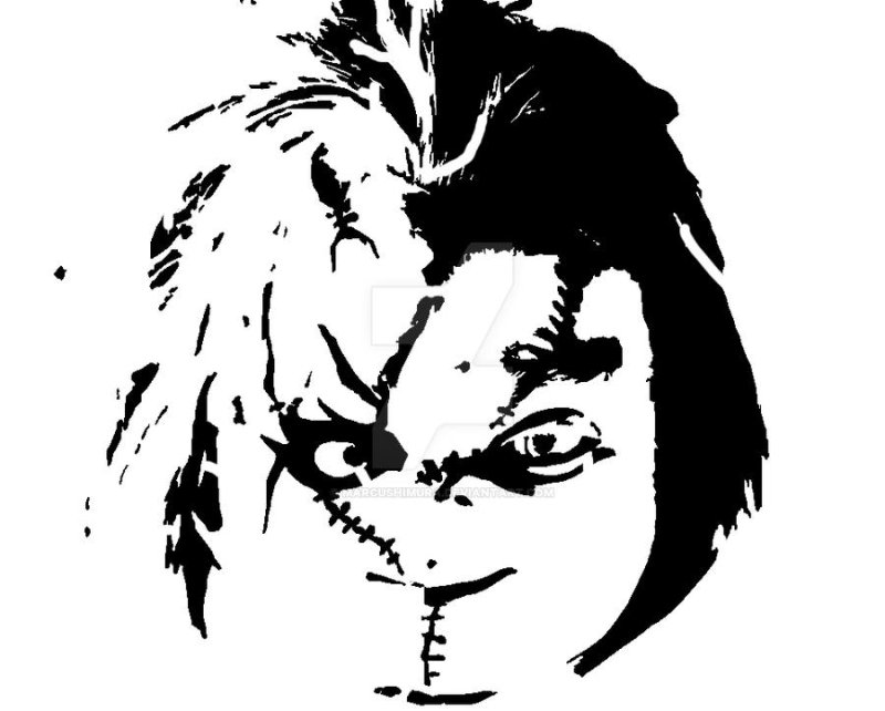 Трафарет ужастики