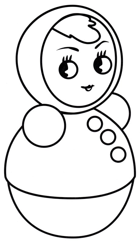 Неваляшка раскраска