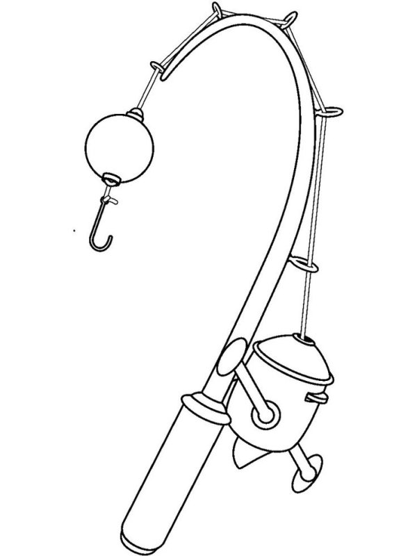 Удочка трафарет