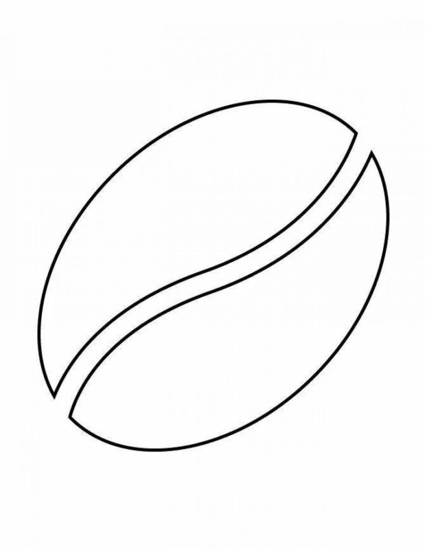 Зерна кофе контур