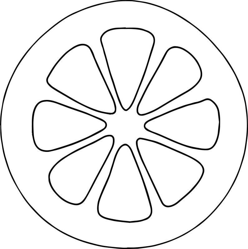 Лимон трафарет для вырезания