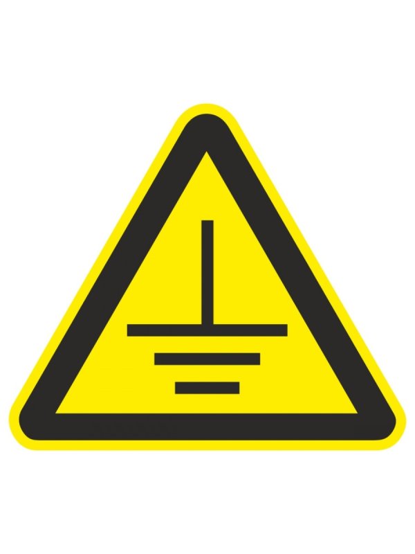 Наклейка заземление 20х20мм