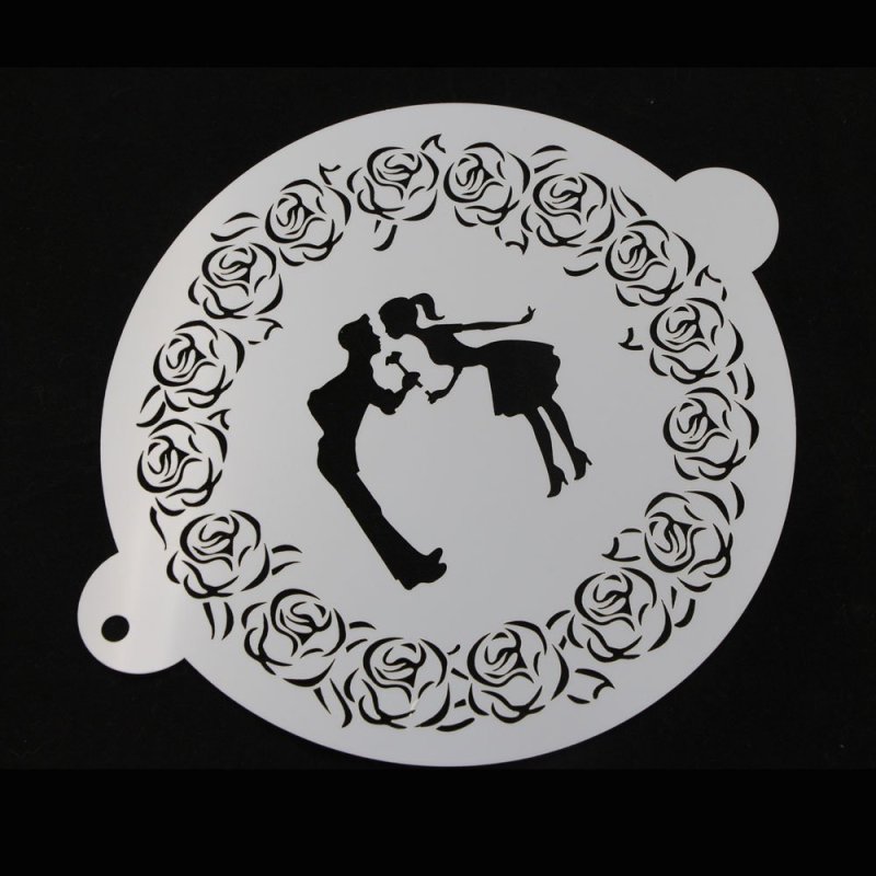 Круглый трафарет для украшения торта