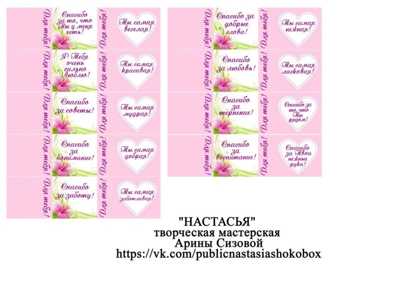 Обертка на конфеты Птичье молоко