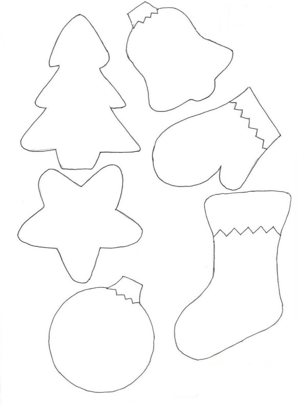 Новогодние выкройки из фетра