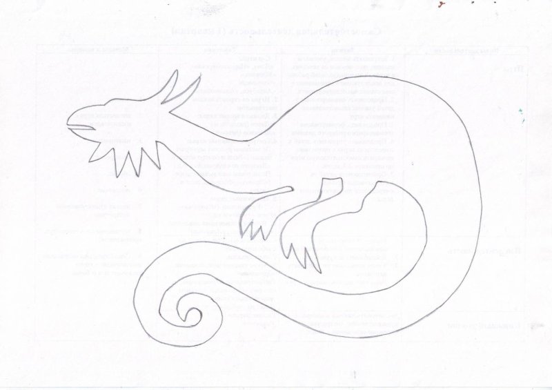 Трафареты для аппликации дракон