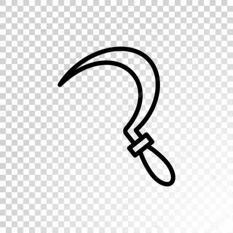 Sickle Earring Black and White