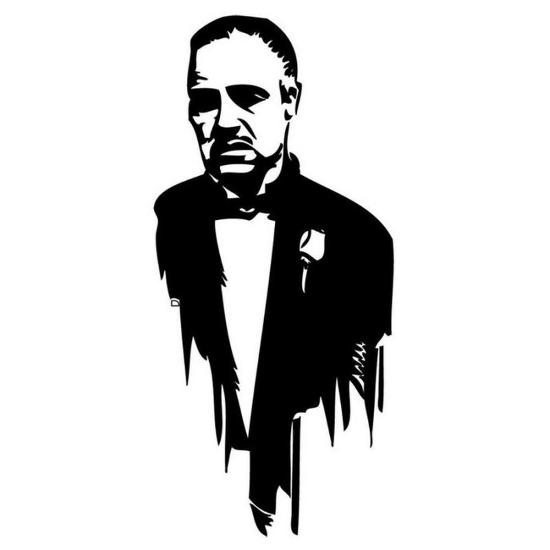Марлон Брандо крестный отец силуэт