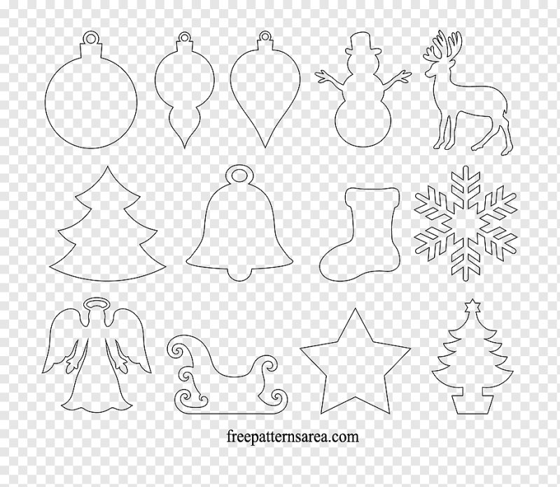 Шаблон игрушки на елку