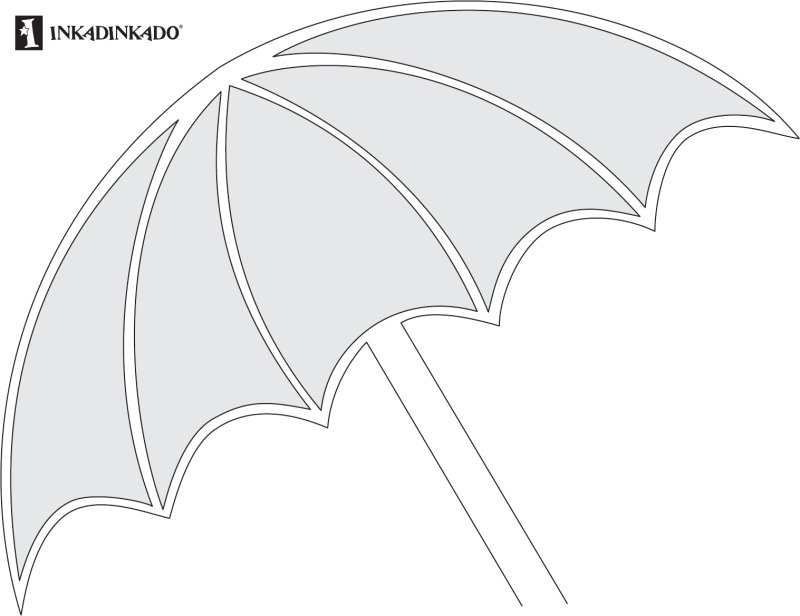 Зонт шаблон для вырезания