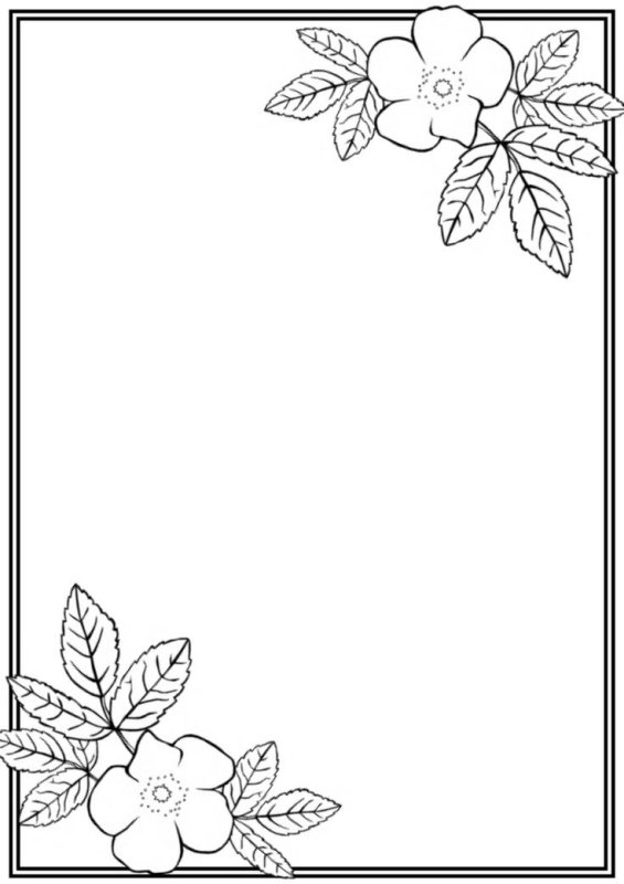 Красивая рамка раскраска