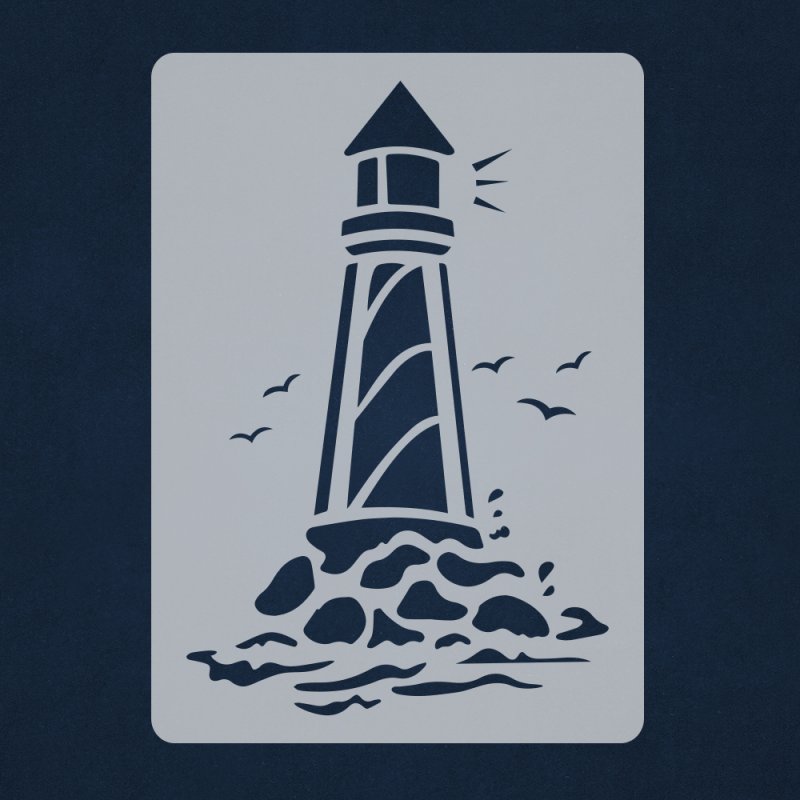 9 Маяк трафарет для вырезания