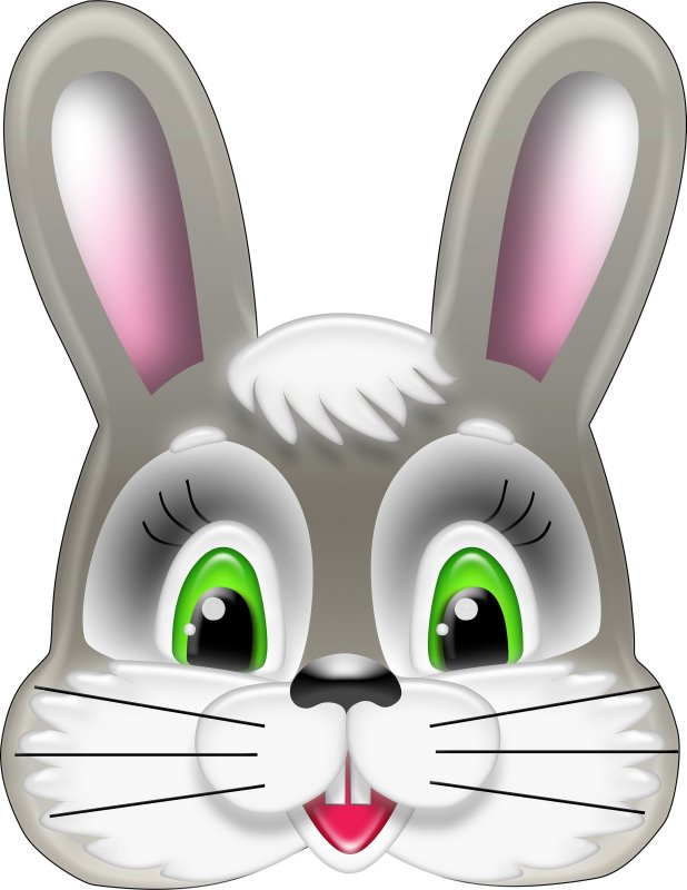 Маска зайчика на голову