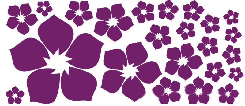 Цветы для вырезания цветные