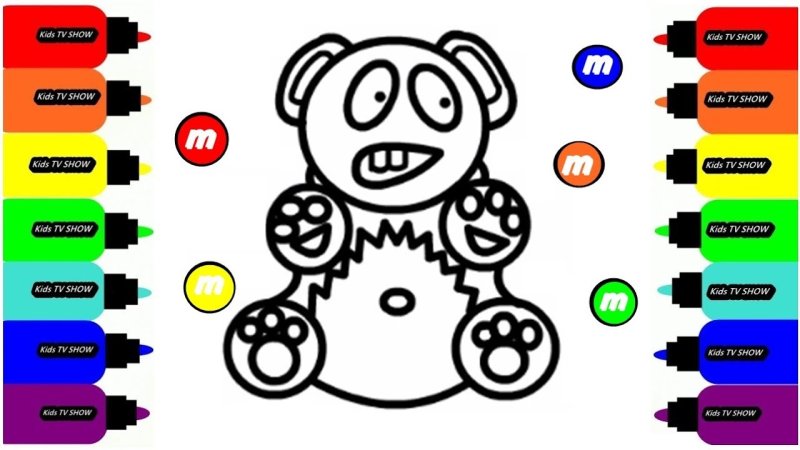 ЖЕЛЕЙНЫЙ медведь раскраска