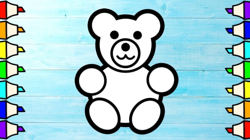 Желейные мишки раскраска