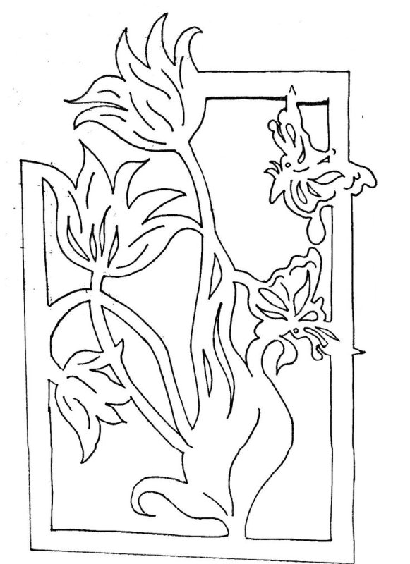 Трафарет для вырезания из бумаги