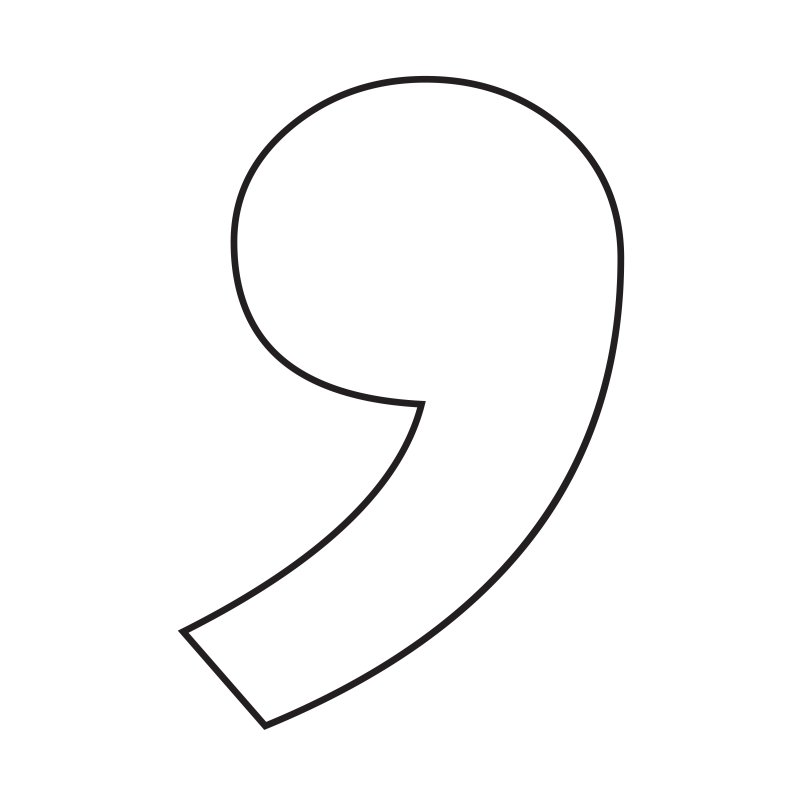 Запятая контур