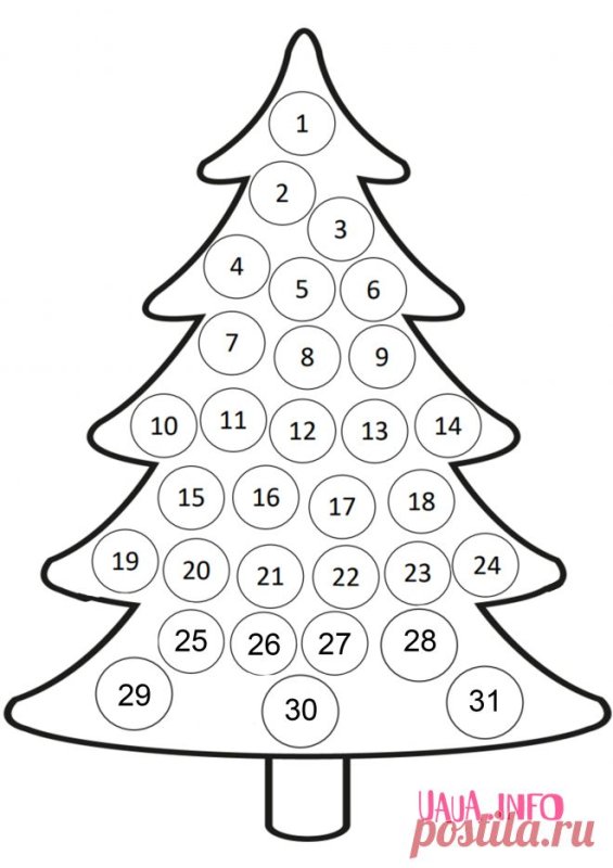 Новогодняя елка раскраска для детей